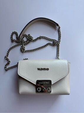 Valentino orig $800 Clutch Small Bag Natural/white, Worn Once crossbody